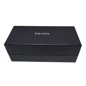 Prada Gift Box Black Empty Textured Logo Storage Sunglasses 6.5 x 3 x 2.5 in